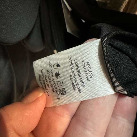 Nylon Apparel - 3 D Floral One Shoulder Top, Black, Sizes S - NWT - Picture 14 of 15